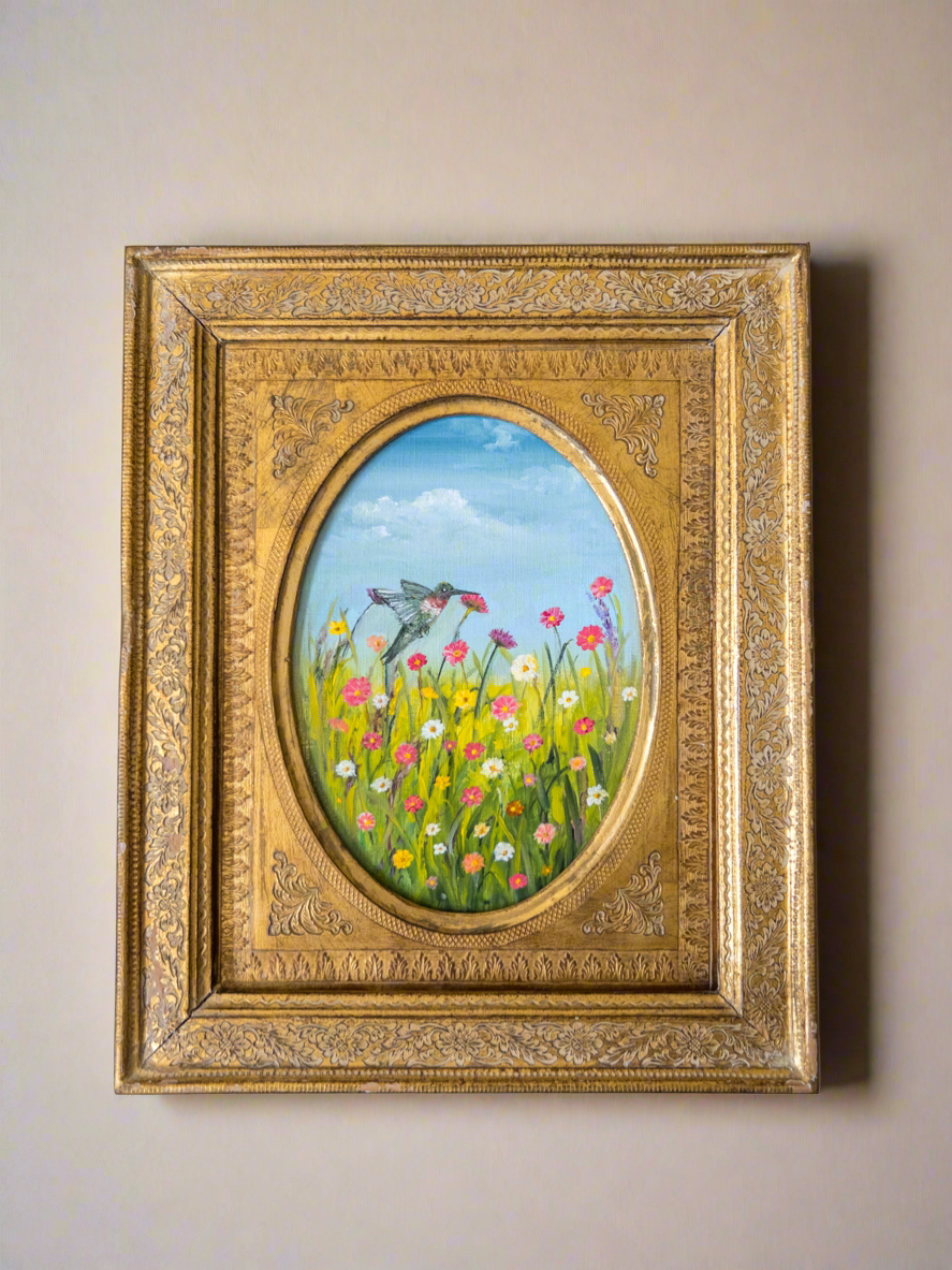 Reserved For Casey— The Hummingbird’s collection| 25 — Oil On Plaque — 10.5 X 8.5”