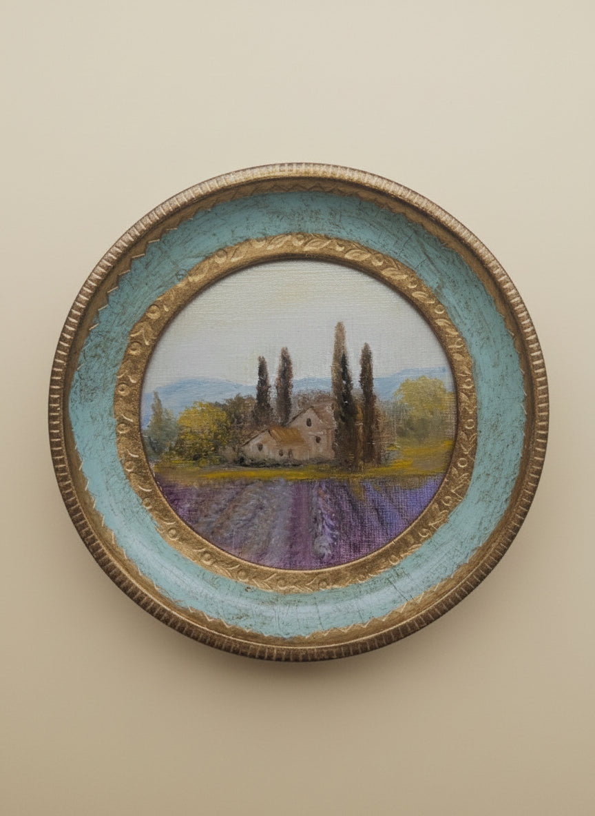The Lavender Field Collection | 25 — Oil On Cotton Rag — 5” Across