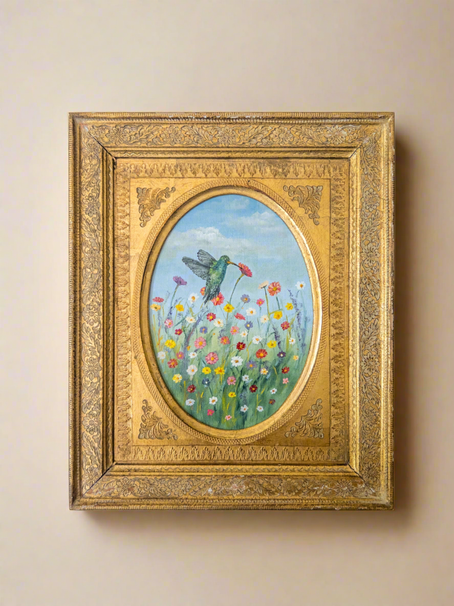 Reserved For Carey — The Hummingbird’s collection| 25 — Oil On Plaque — 10.5 X 8.5”