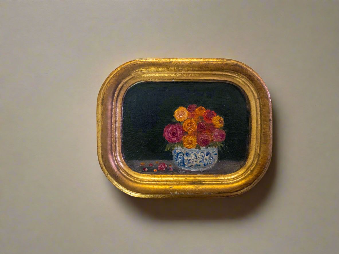 The Floral Collection - Oil On Florentine Plaque — 6 X 4.75”