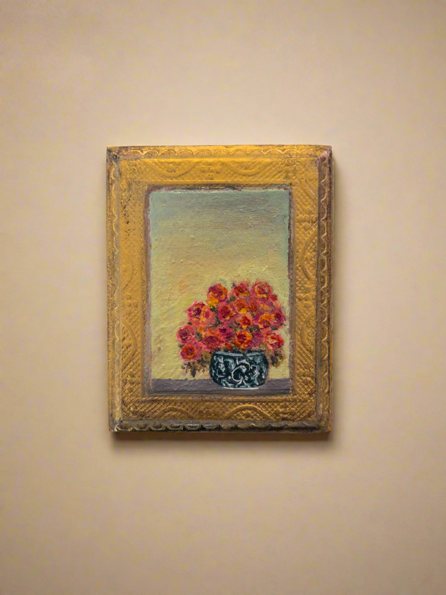 The Floral Collection — Oil On Florentine Plaque — 4 X 3”