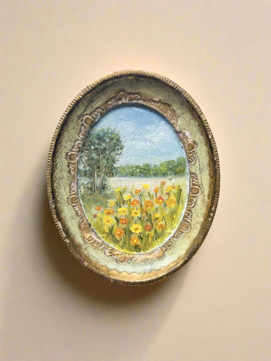 Florals — 4 X 5” Oil On Plaque