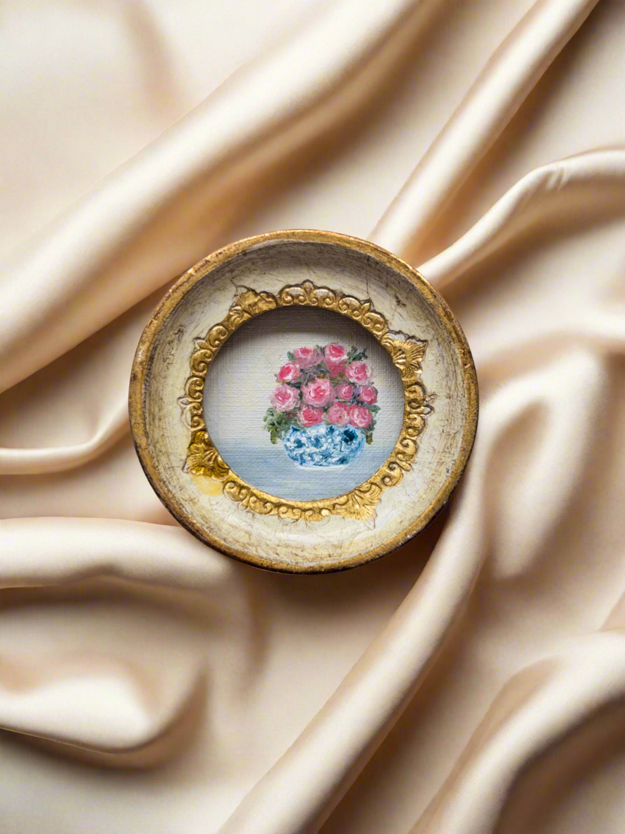 Reserved For Carissa — April Bloom collection ‘25 — 3” Across Oil On Cotton Rag
