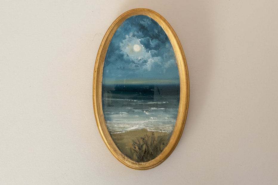 The Moonlit Collection | 26 — Oil On Wooden Plaque — 5 X 3”