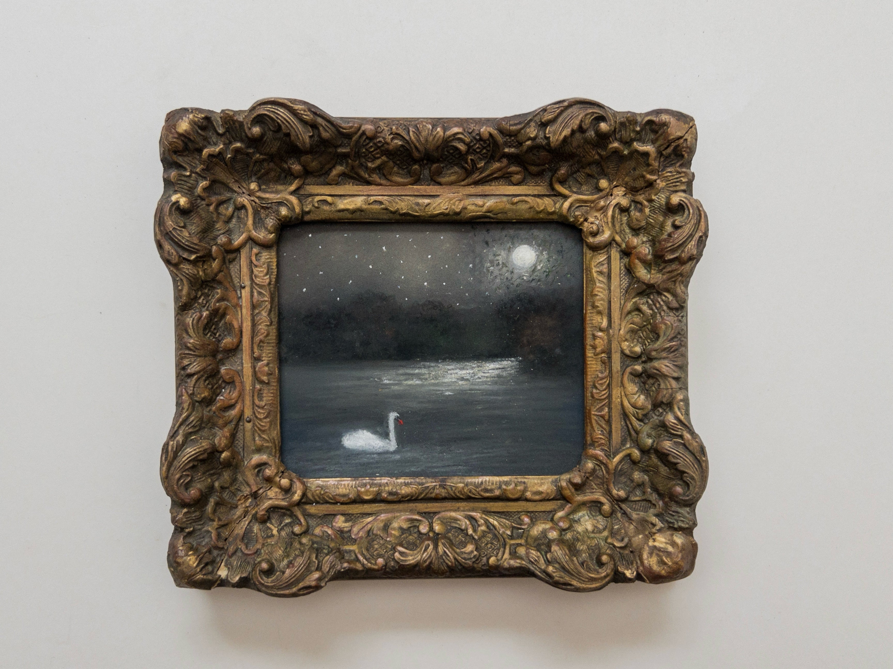 Swan Muse Collection ”25 — Reserved For Anna — 7 X 7.5” Soft Pastels On Pastel Paper