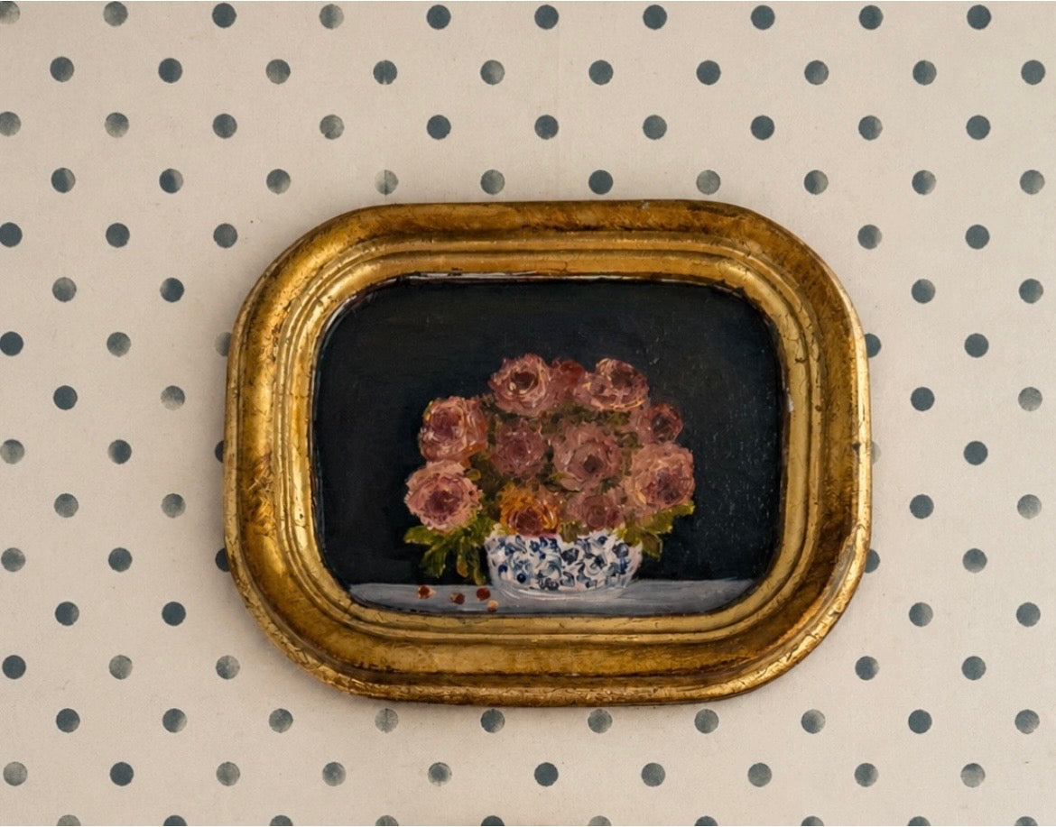 April Bloom collection | 26 — 6 X 4.75”Across — Oil On Plaque