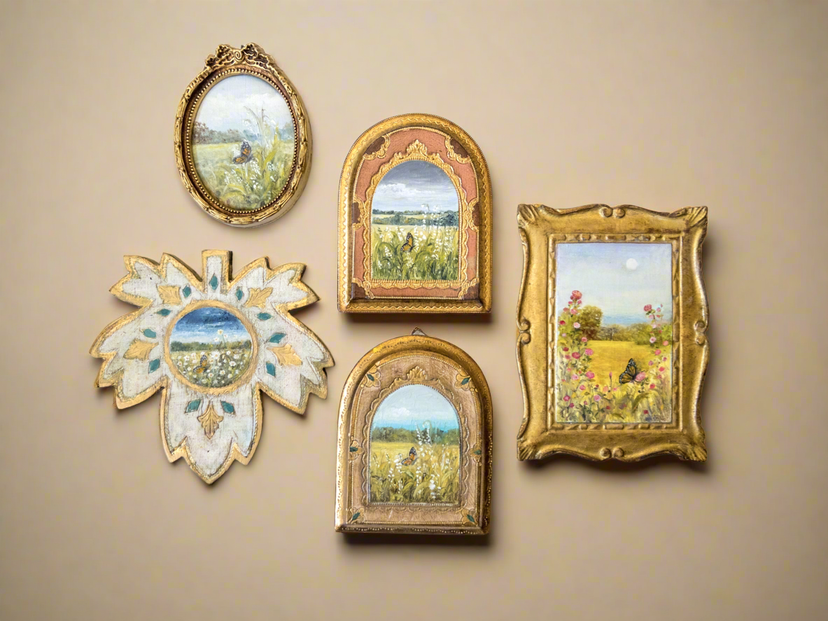 Oil On Florentine Plaque — 4.5 X 6”