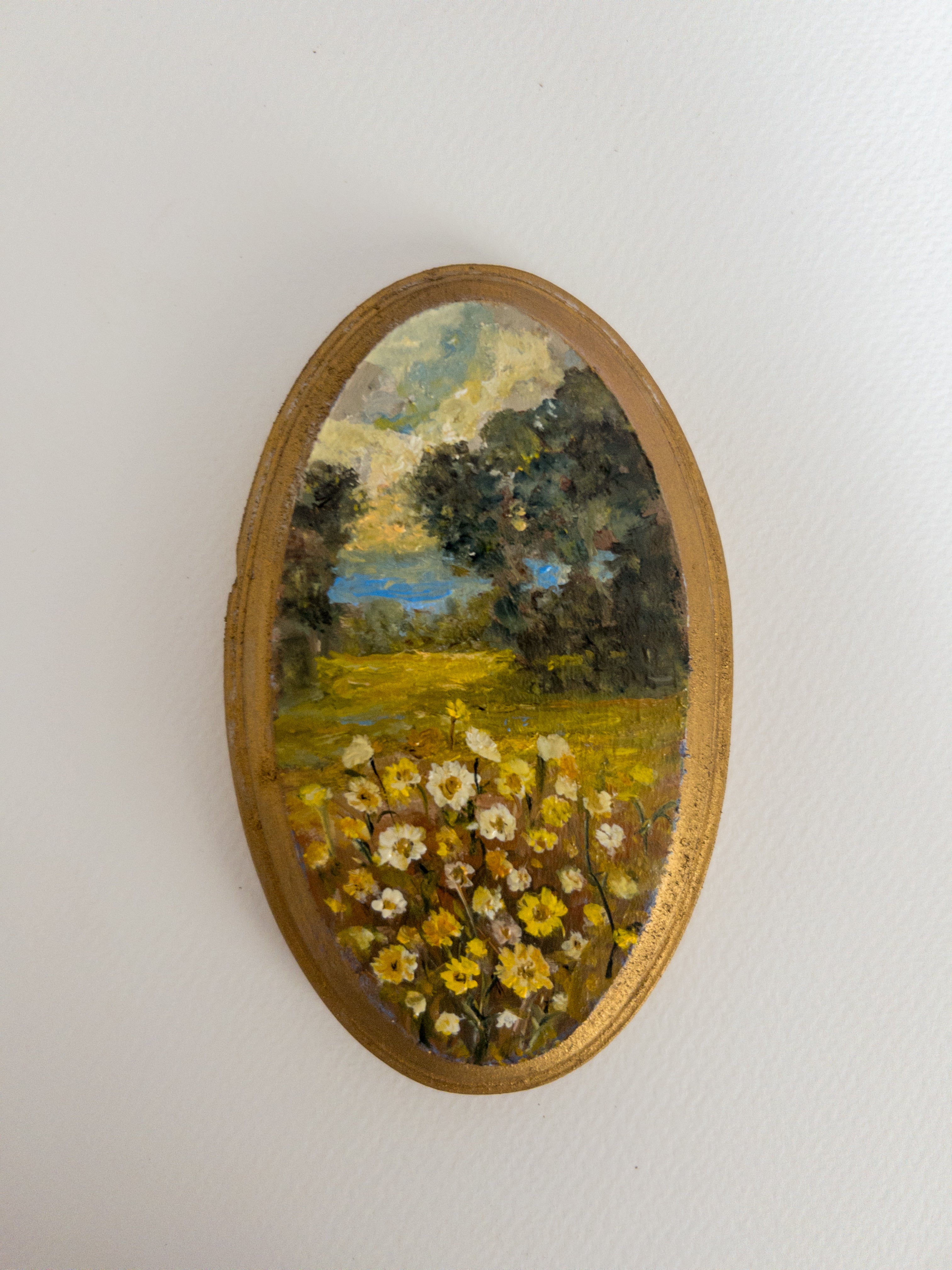 The Moonlit Collection | 26 — Oil On Wooden Plaque — 5 X 3”