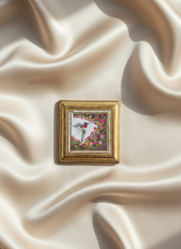 The Hummingbird’s Collection | 25 — Oil On Plaque — 4.5” Across