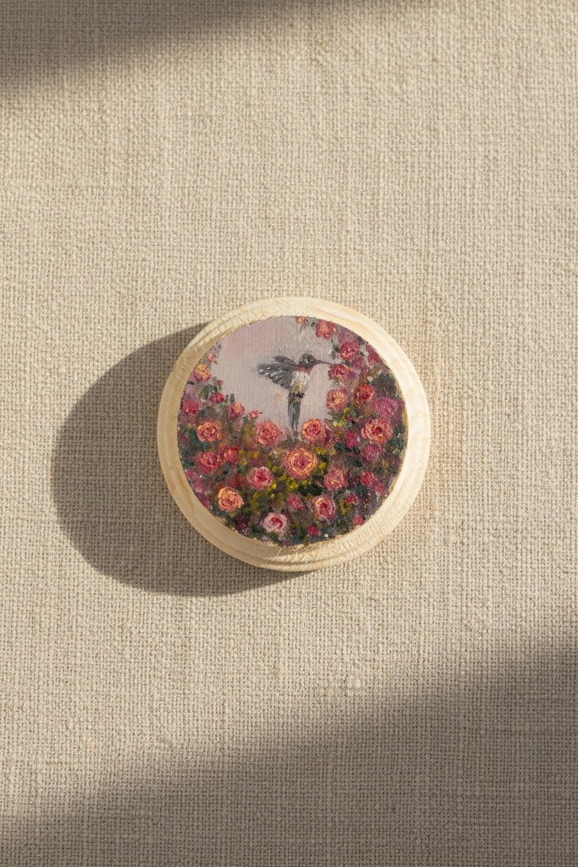 The Daisies Collection | 26 — Oil On Wooden Plaque — 4”