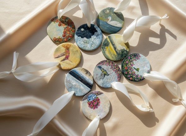 The Ornaments Collection | 25 — Oil On Plaque — 3” Across