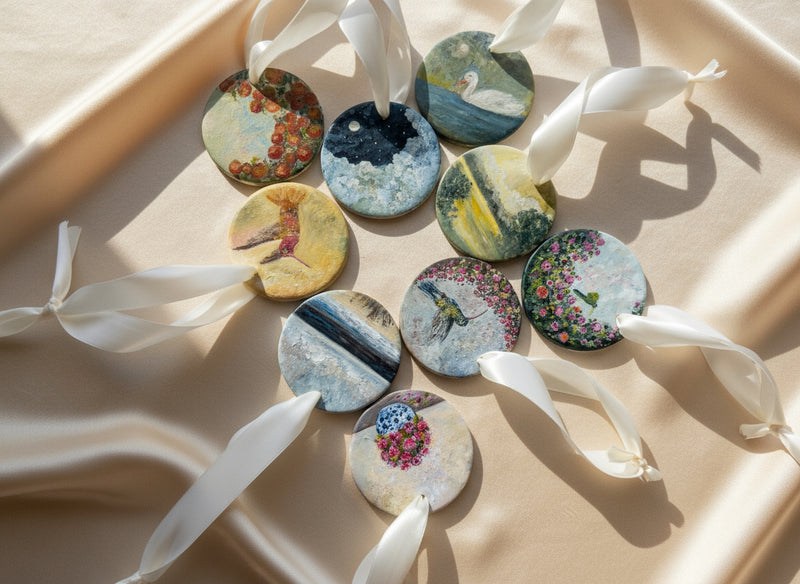 The Ornaments Collection | 25 — Oil On Plaque — 3” Across