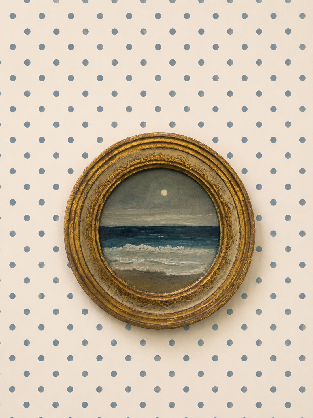 The Moonlit Seascape Collection | 26 — Oil On Rag — 5” Across