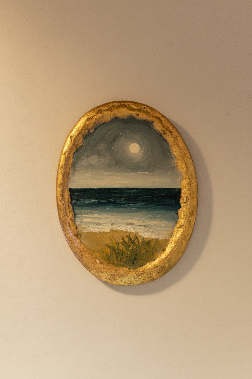 The Moonlit Seascape Collection | 26 — Oil On Plaque — 4 X 3”
