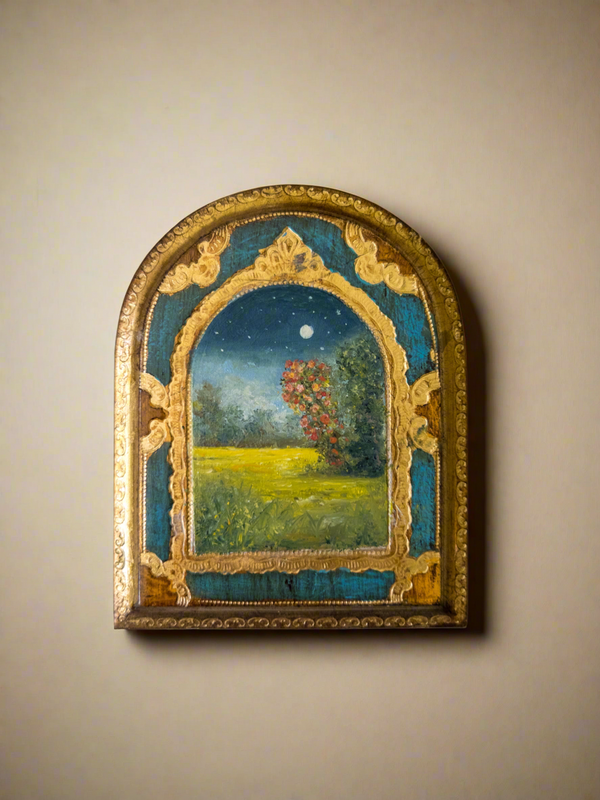 Oil On Florentine Plaque  — 6 X 4.5”