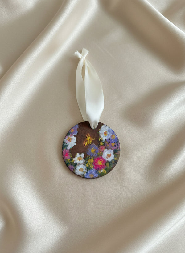 The Ornaments Collection | 25 — Gouache On Plaque — 3” Across