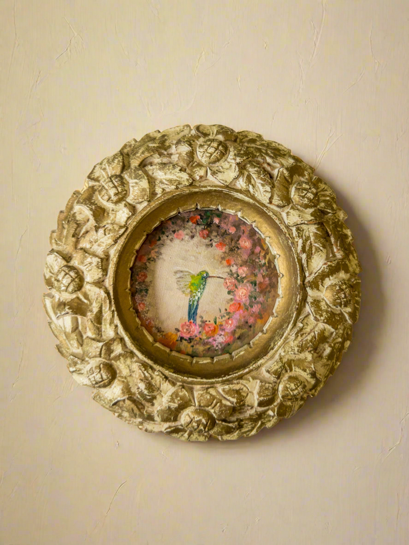 The Hummingbird’s Collection | 25 — Oil On Paper — 5.5” Across