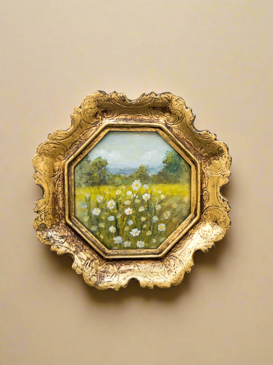 Floral Collection ”25 — 5.5” Across Oil On Cotton Rag