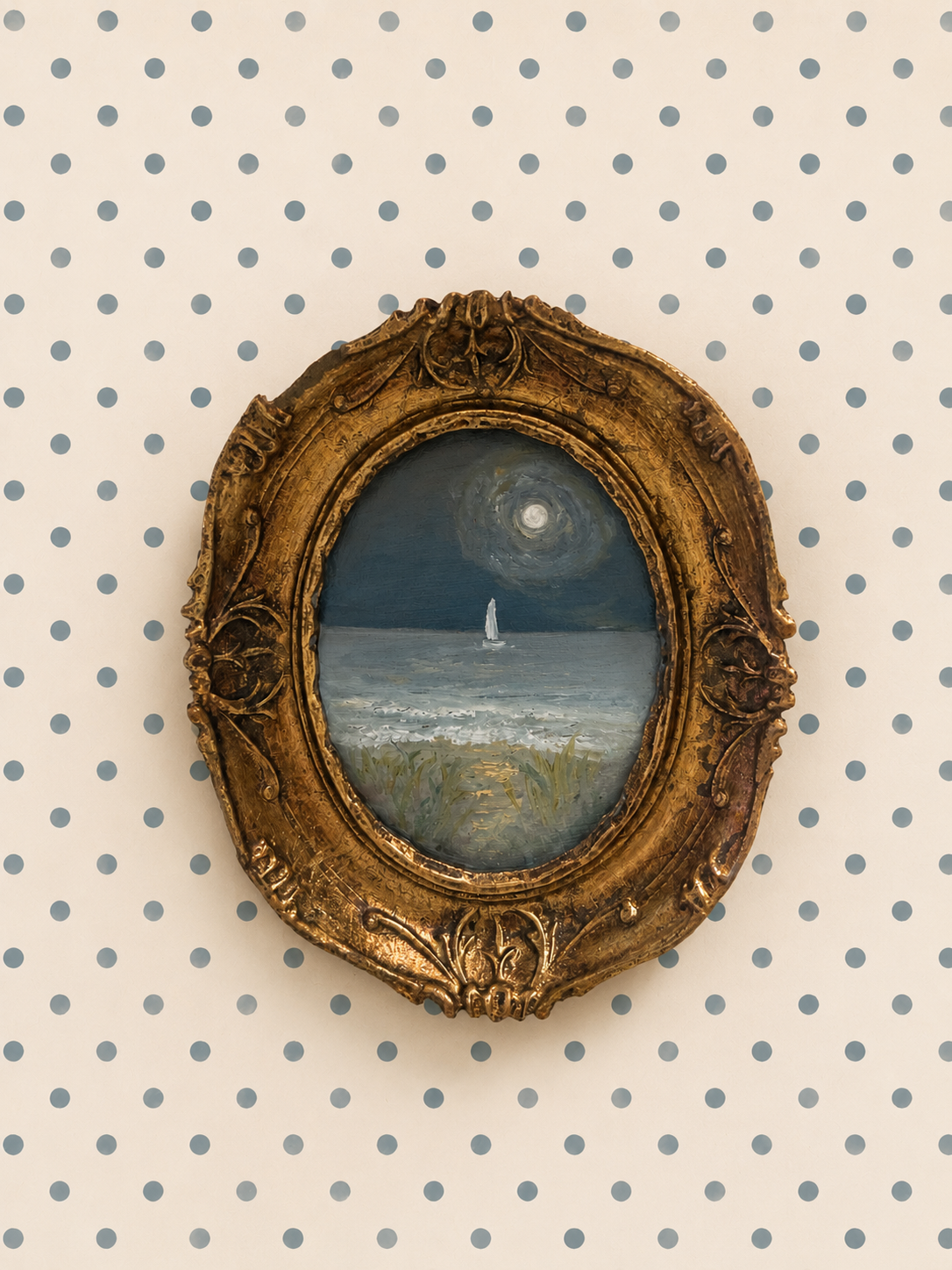 The Moonlit Seascape Collection | 26 — Oil On Rag — 4 X 5”