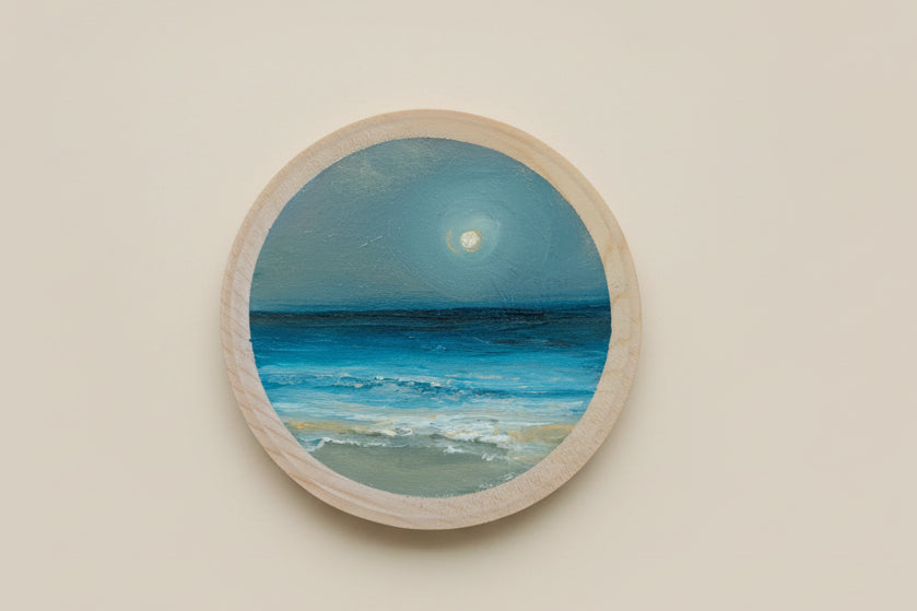The Moonlit Collection | 26 — Oil On Wooden Plaque — 4”