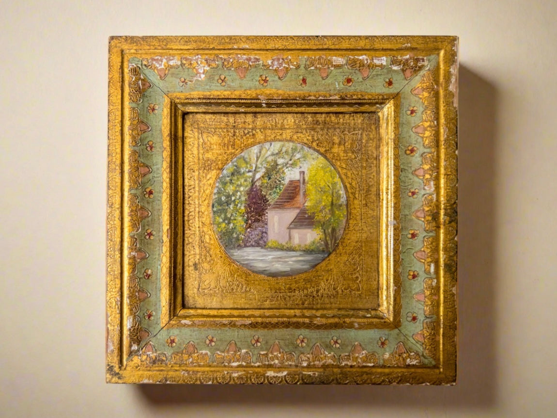 Reserved For Casey— The Hummingbird’s collection| 25 — Oil On Plaque — 9” Across