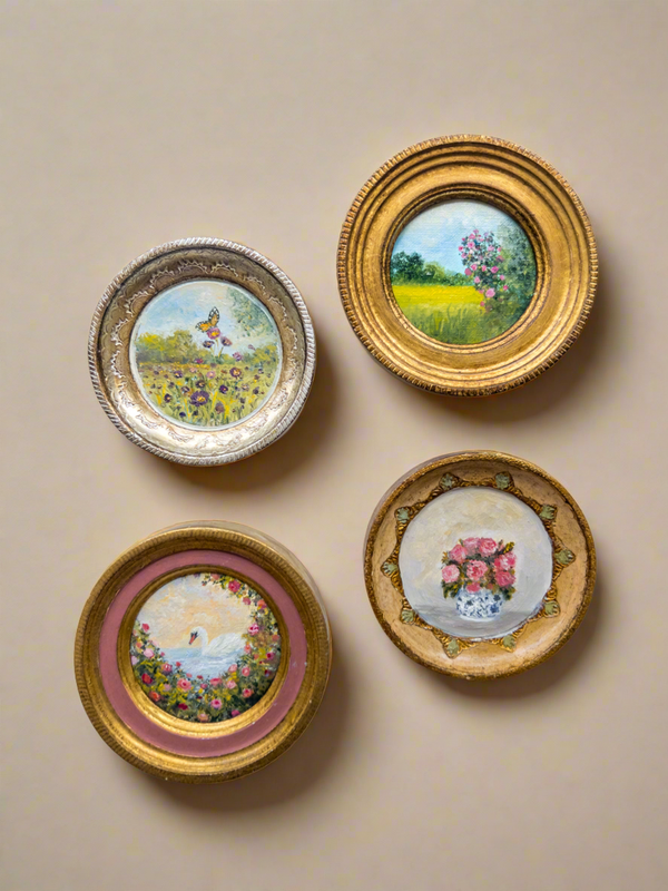 April Bloom collection ‘25 — 4” Across Oil On Plaque