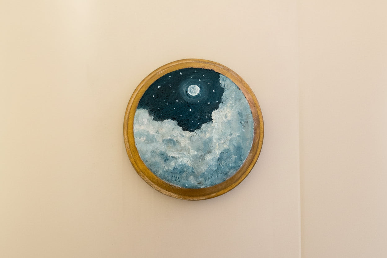 The Moonlit Collection | 26 — Oil On Wooden Plaque — 4”