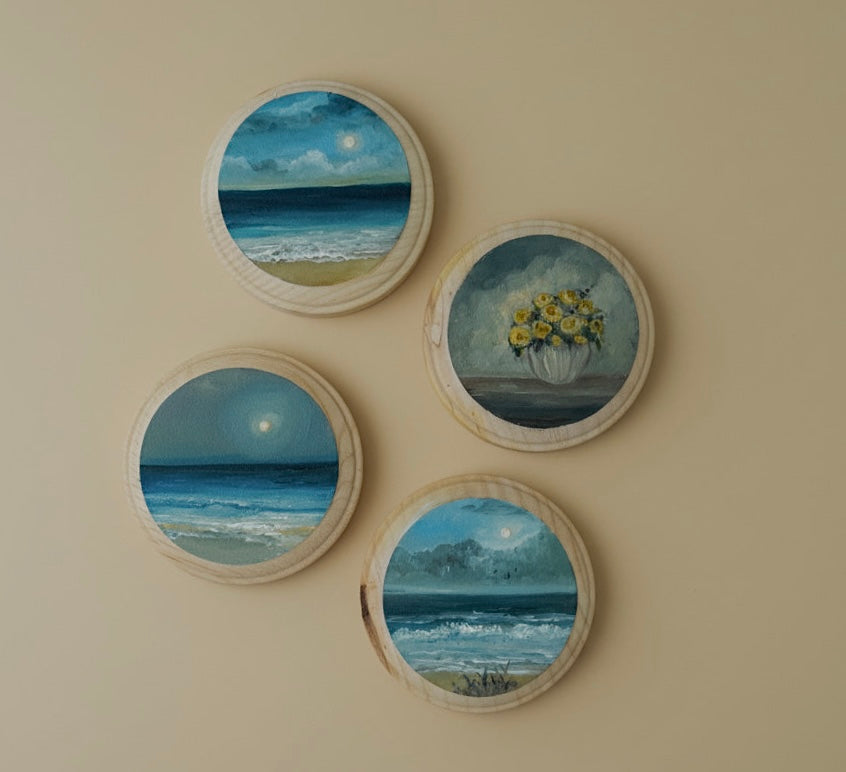 The Moonlit Collection | 26 — Oil On Wooden Plaque — 4”