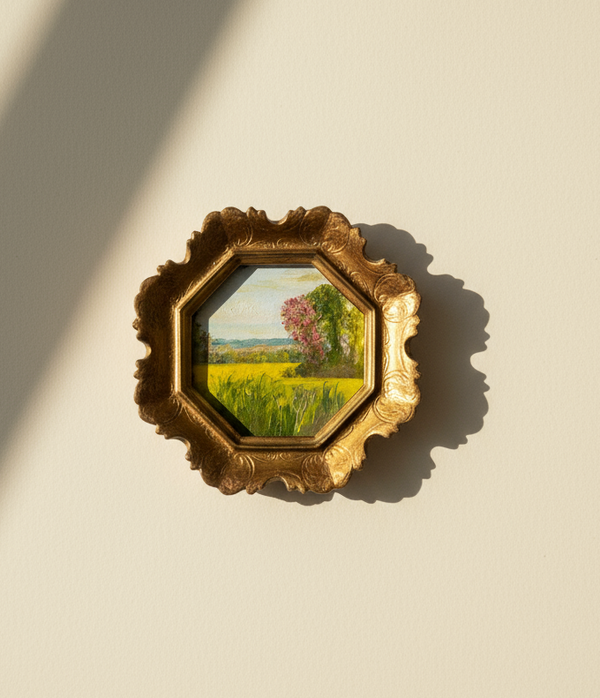 Floral Collection ”25 — Oil On Cotton Rag — 5.5” Across