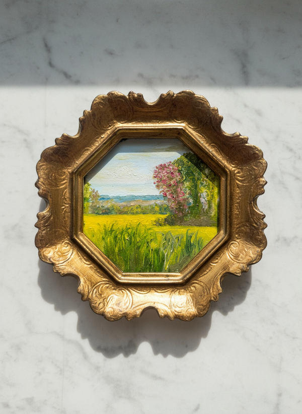 Floral Collection ”25 — Oil On Cotton Rag — 5.5” Across