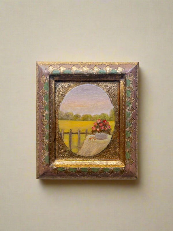 Rosa Collection Series - 5.75 X 5” Oil On Wooden Plaque