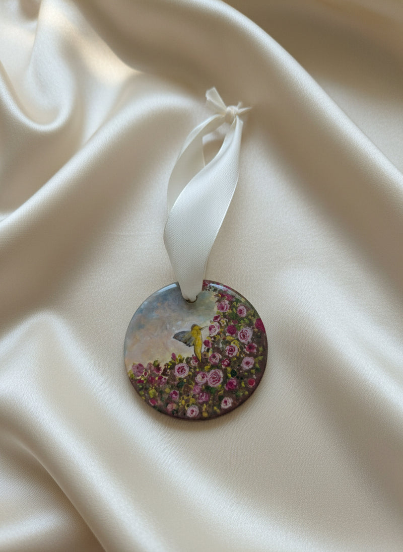 The Ornaments Collection | 25 — Gouache On Plaque — 3” Across