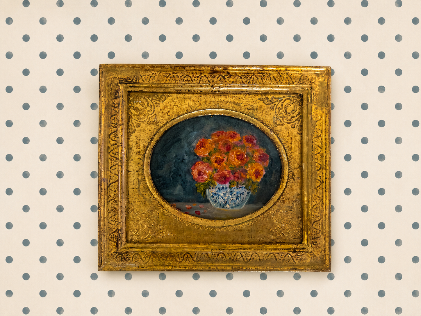 Measures 6.25 X 5.5” — Oil On Cotton Rag