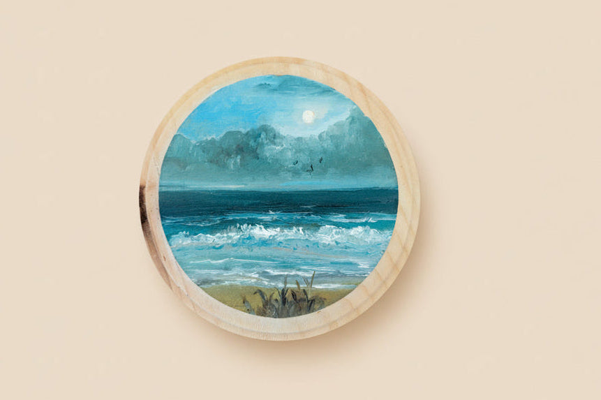 The Moonlit Collection | 26 — Oil On Wooden Plaque — 4”