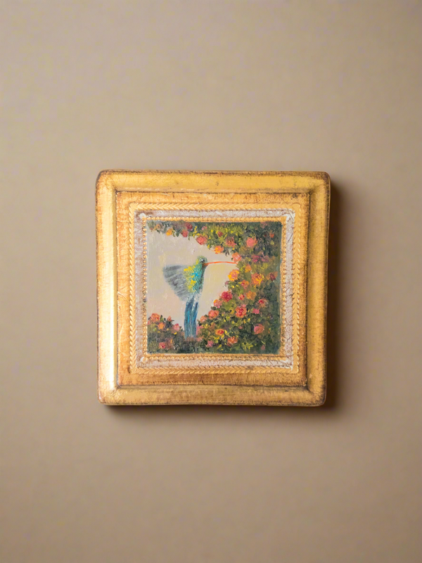 The Hummingbird’s Collection | 25 — Oil On Plaque — 4.5” Acrosa
