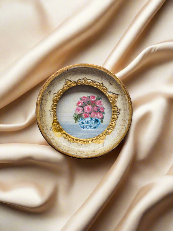 Reserved For Carissa — April Bloom collection ‘25 — 3” Across Oil On Cotton Rag