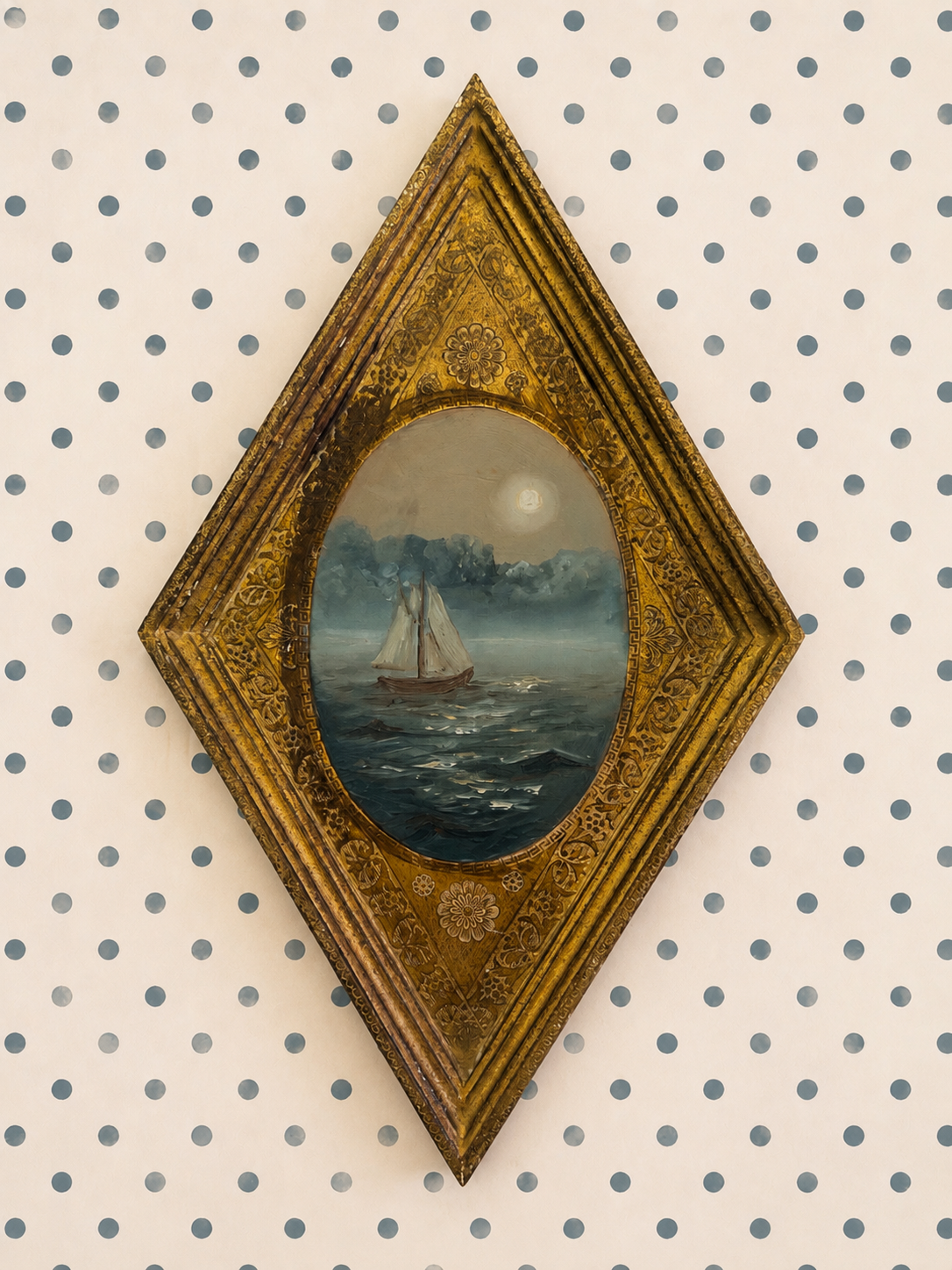 The Moonlit Seascape Collection | 26 — Oil On Plaque — 13 X 7”
