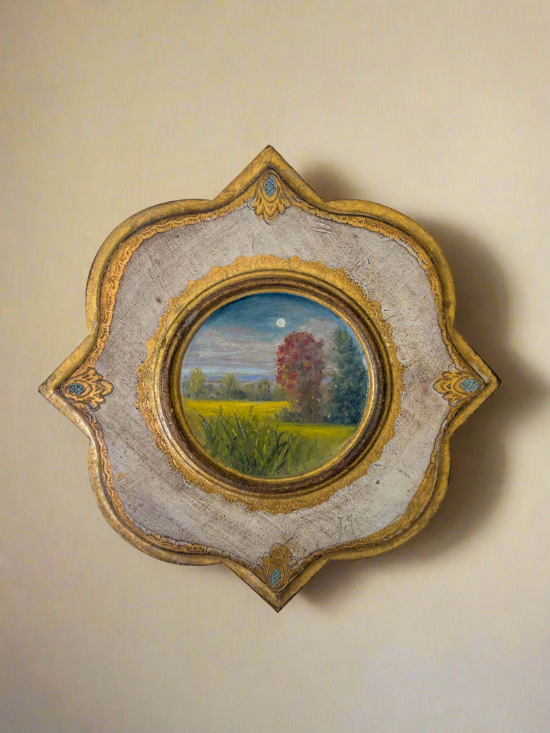 Floral Collection ”25 — Oil On Cotton Rag — 10” Across