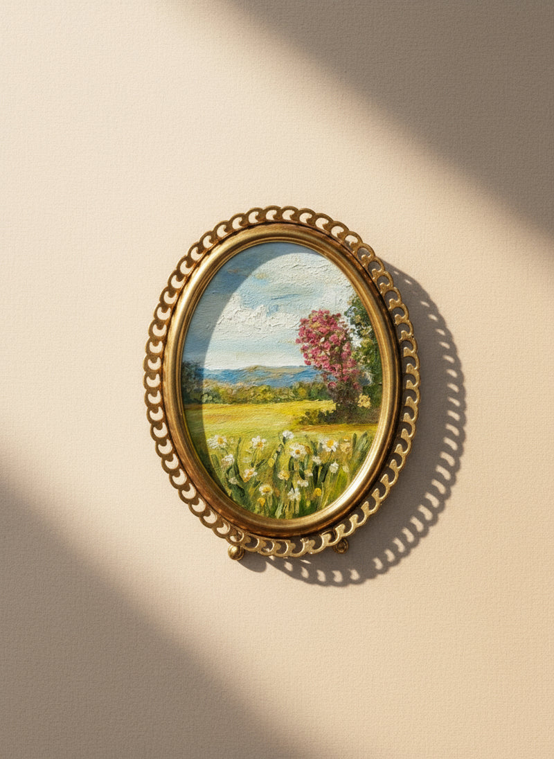 Floral Collection ”25 — Oil On Cotton Rag — 4.5 X 3” Across