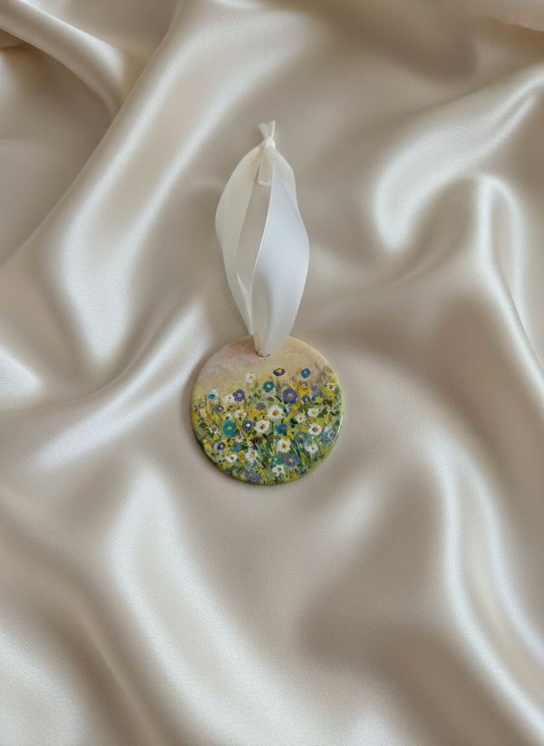 The Ornaments Collection | 25 — Gouache On Plaque — 3” Across