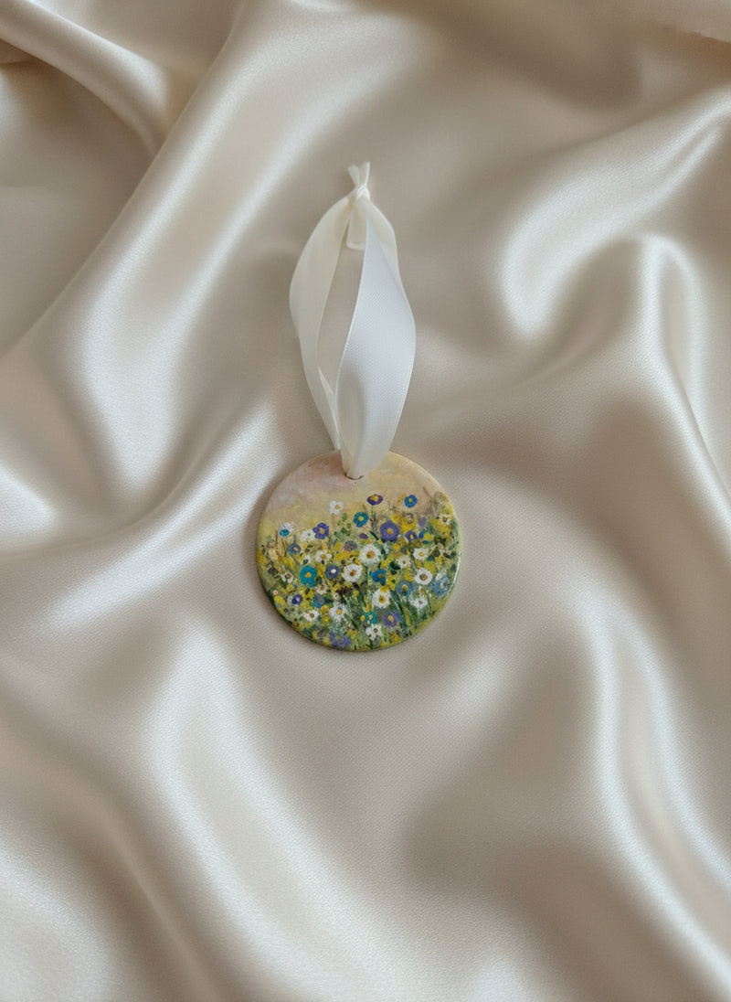 The Ornaments Collection | 25 — Gouache On Plaque — 3” Across