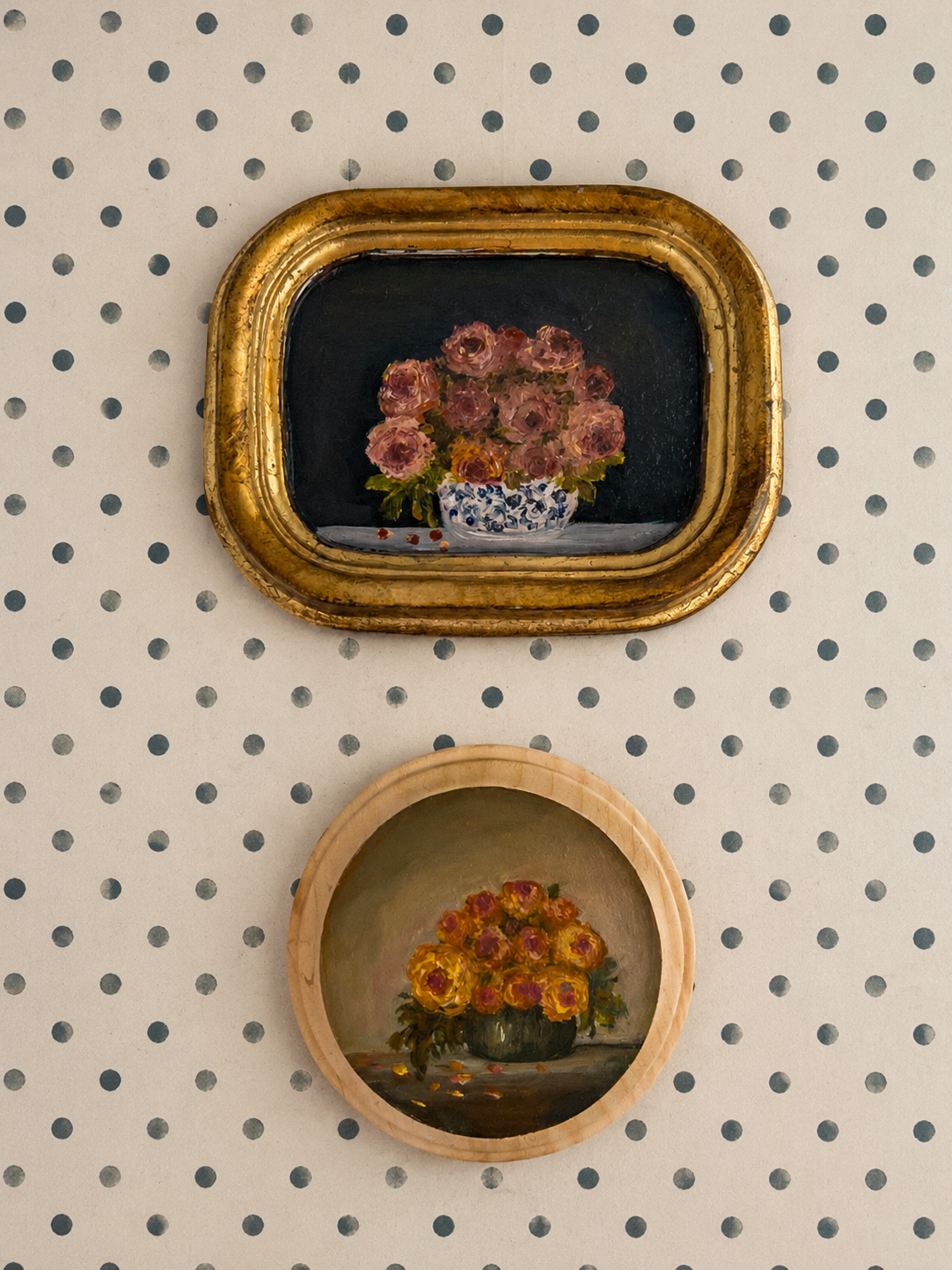 April Bloom collection | 26 — 6 X 4.75”Across — Oil On Plaque