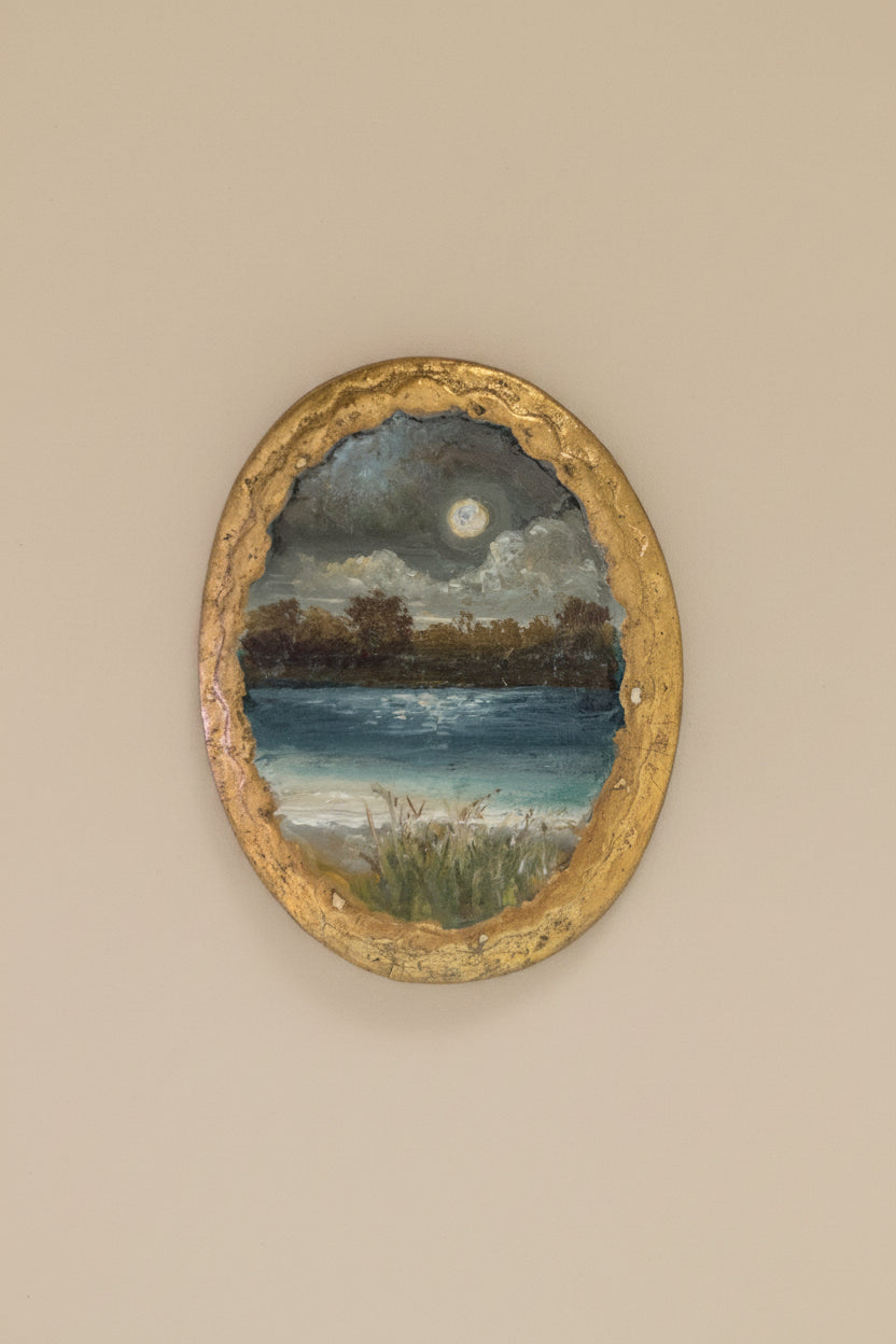 The Moonlit Seascape Collection | 26 — Oil On Plaque — 4 1/8 X 3 1/4"