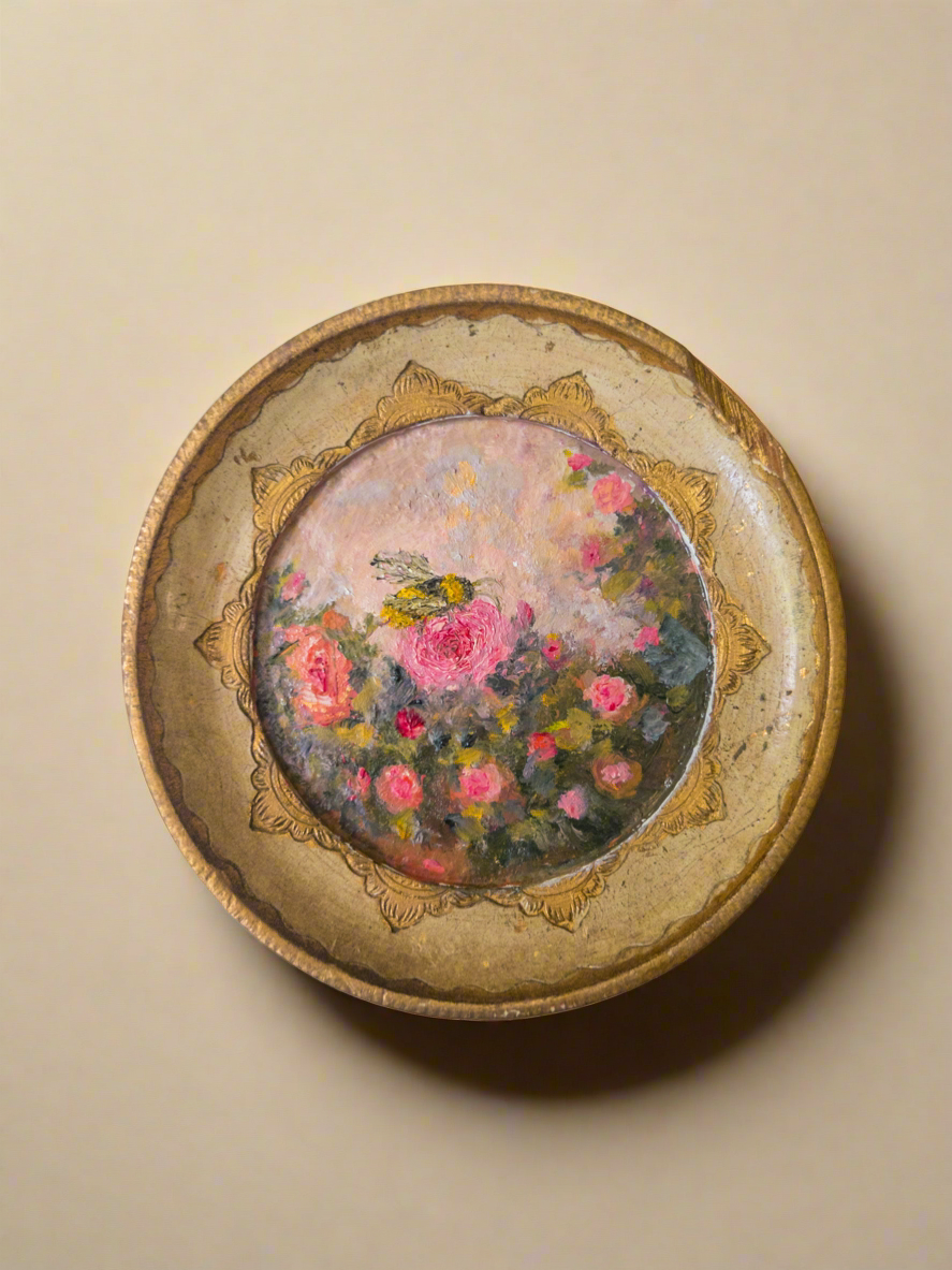 4.75” Across — Oil On Plaque